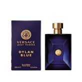 Versace Dylan Blue front bottle view showing sleek design and ready-to-wear elegance