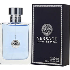 Versace Pour Homme side profile bottle illustrating shape and ease of handling for daily use