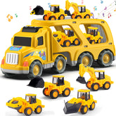 Veslier front packaging showing full 5-in-1 set and included vehicles benefits organized play