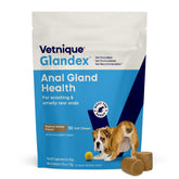 Vetnique Glandex front packaging showing product count and flavor benefit