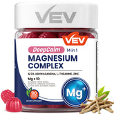 VEV front packaging showing Deep Calm 14-in-1 magnesium benefits