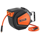 VEVOR front view of retractable air hose reel showing compact storage benefit