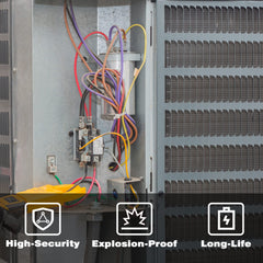 VEXUNGA capacitor mounted inside AC condenser, demonstrates fit and reliable operation