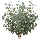 VGIA front view of six eucalyptus stems showing full dark green foliage benefit realistic décor