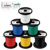 VIABRICO front view of six color spools showing kit organization and quick identification