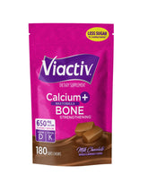 Viactiv tub front view showing milk chocolate chews and brand