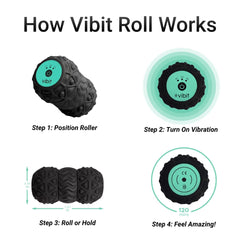 Vibit held in hand to show size and portability for on-the-go recovery