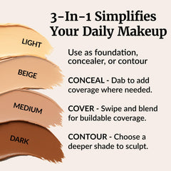 Vibriance applying under eye demonstrating concealment and brightening benefit