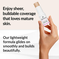 Vibriance close-up texture swipe showing creamy finish and smooth blending benefit