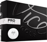 Vice Golf Pro Plus front packaging view showing clean white ball and logo for confidence