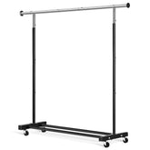 VICERII front view of clothes rack showing capacity and organized garments