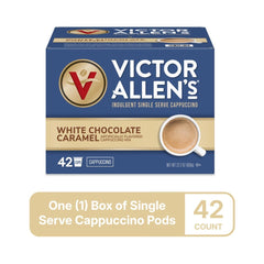 Victor Allen's cappuccino poured into mug showing creamy foam and color