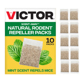 Victor front packaging showing 10-pack and natural peppermint benefit