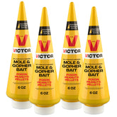 Victor front packaging showing four 6 oz containers and quick identification benefit