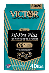 VICTOR Hi-Pro Plus front bag view showing high-protein benefits