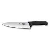 Victorinox front view of chef’s knife showing balanced blade and handle benefit: versatile cutting