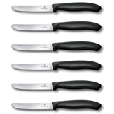 Victorinox front packaging showing black-handled tomato knives and set benefit