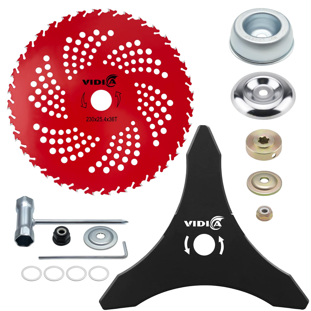vidica front packaging shows both blades and adapters for easy identification and purchase