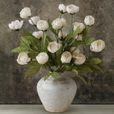 VIERENA cream peony stems front view showing full bouquet appeal and elegance