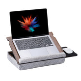 Vigo Wood front view showing full lap desk and stable work surface benefit