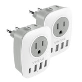 VINTAR front view showing EU plugs and multiple outputs for travel convenience