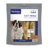 Virbac C.E.T. Hextra large front packaging showing resealable bag and branding for freshness