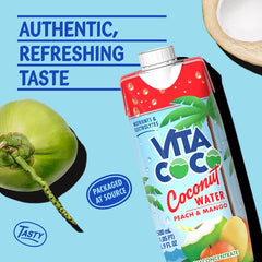 Vita Coco label and ingredients panel showing natural purée transparency