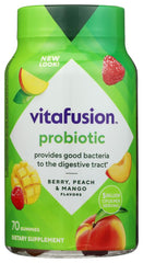 vitafusion front packaging showing bottle and label with clear benefits