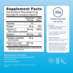 Vital Proteins scoop measuring powder for accurate serving benefit