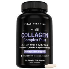 Vital Vitamins front bottle shot showing supplement benefits and packaging