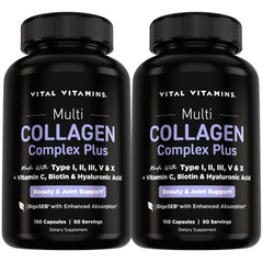 Vital Vitamins front label view showing product name and benefits for quick recognition