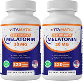 Vitamatic front packaging showing two-bottle value pack and berry flavor benefit