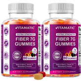 Vitamatic front packaging showing two 60-count bottles and product benefit