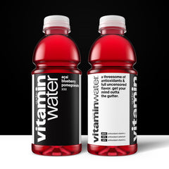 vitaminwater cap and neck detail for easy resealing benefit