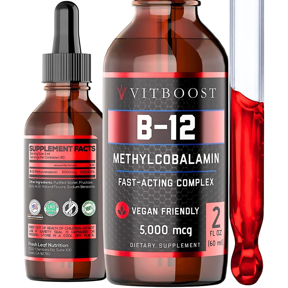 VITBOOST bottle front packaging showing label and raspberry flavor benefit