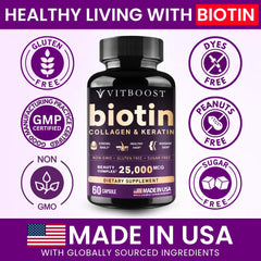 VITBOOST label detail highlighting ingredients list and quality assurances benefit