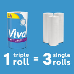 Viva towel wiping kitchen counter removing crumbs and grease