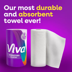 Viva towel wiping kitchen counter for quick cleanup