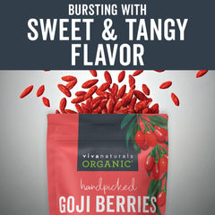 Viva Naturals goji berries in a bowl on counter ready for snacking
