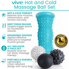 Vive textured foot roller close-up showing ridges and grip, improves targeted arch stimulation