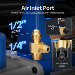 VIVOHOME manifold gauge closeup offering accurate pressure readings