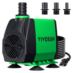 VIVOSUN pump front view showing outlet and compact design for discreet placement