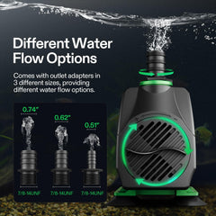 VIVOSUN pump nozzles and accessories displayed for customizable spray patterns