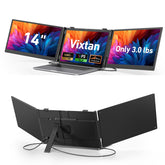 Vixtan front mounted on laptop showing extra screen and improved workflow