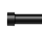 VOIIY front view assembled rod showing sleek black finish and end caps, enhances room style