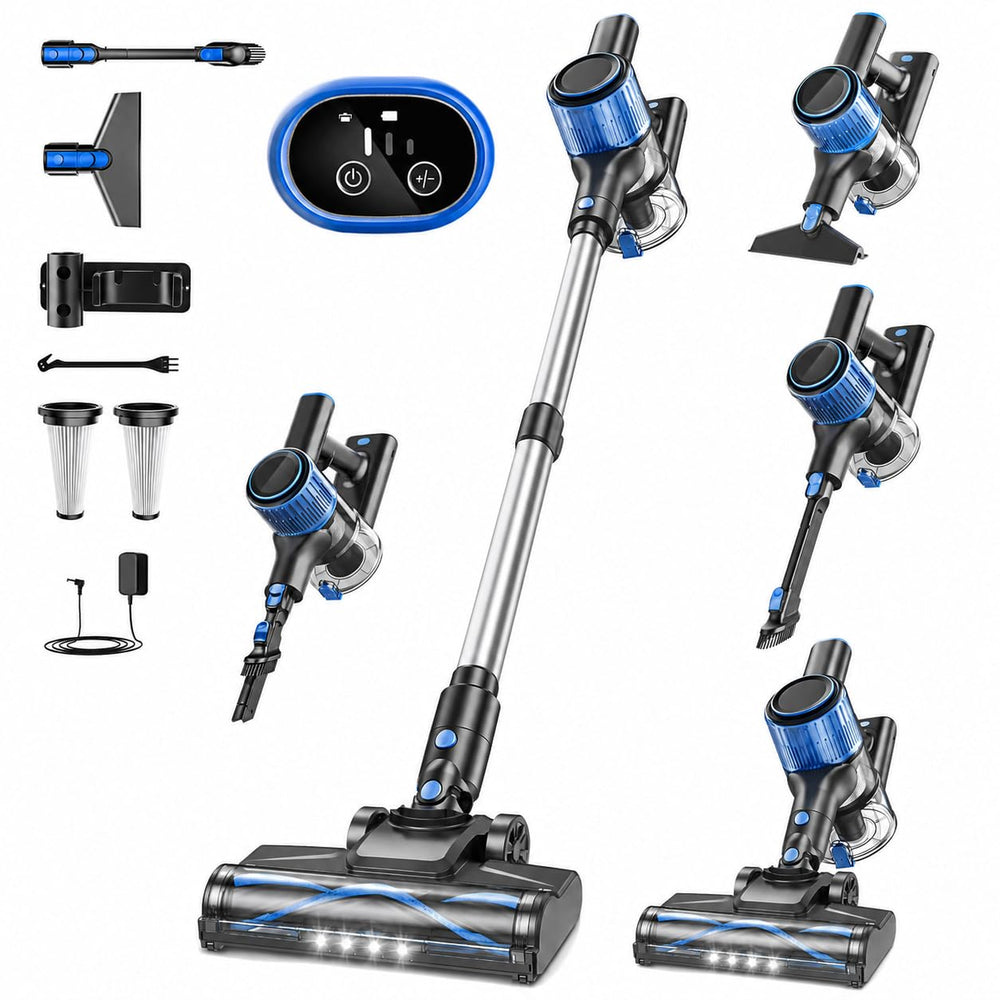 VOKENE front view of cordless vacuum showing whole unit and color for quick identification