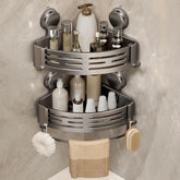 VOLPONE front view of corner shelf pack showing compact storage benefit