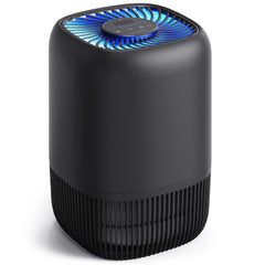 VOOPNU front view showing sleek black purifier and compact footprint