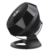 Vornado 660 front view showing black finish and compact footprint for efficient cooling
