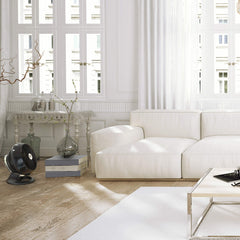 Vornado 660 side tilt detail highlighting chrome glide bar for precise airflow direction